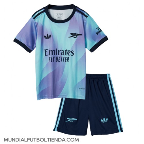 Camiseta Arsenal Tercera Equipación Replica 2024-25 para niños mangas cortas (+ Pantalones cortos)